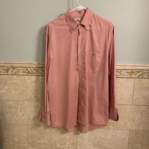 Lacoste Mens Light Red Button down Shirt